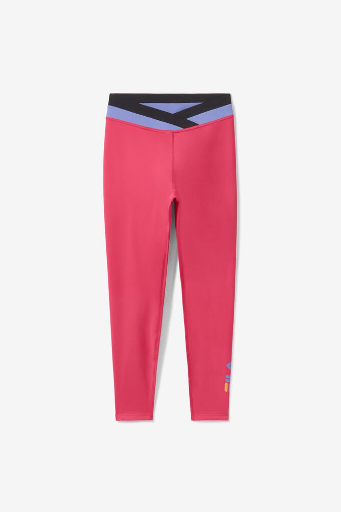 Fila Pants Peerless 7/8 Legging Womens Pink - India BAY-827139